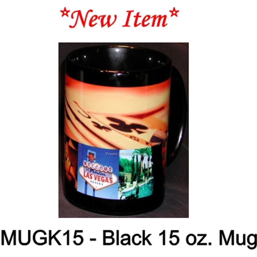 15 Oz. Black Mug