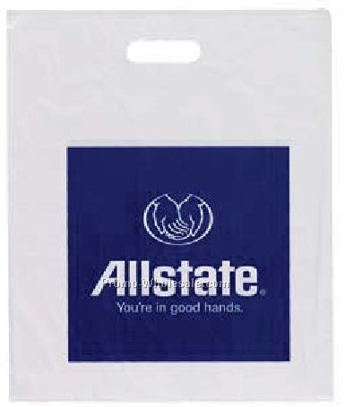 15"x18" 1-3/4 Mil. Econo Tote Bag W/ Die Cut Handle