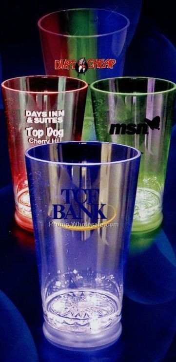 16 Oz. Light-up Pint Glass - Blue Light