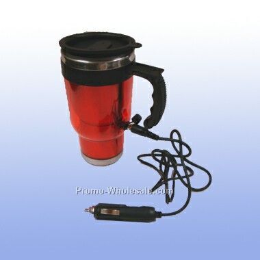 16 Oz Travel Mug With 12v Car Adaptor