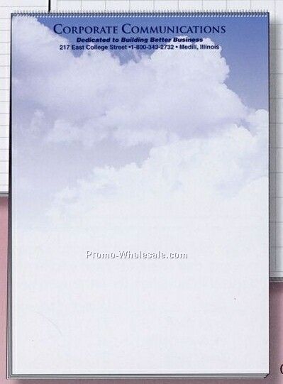 16"x22" Spiral Bound Flip Chart W/ Cloud Background - After 04/30/09