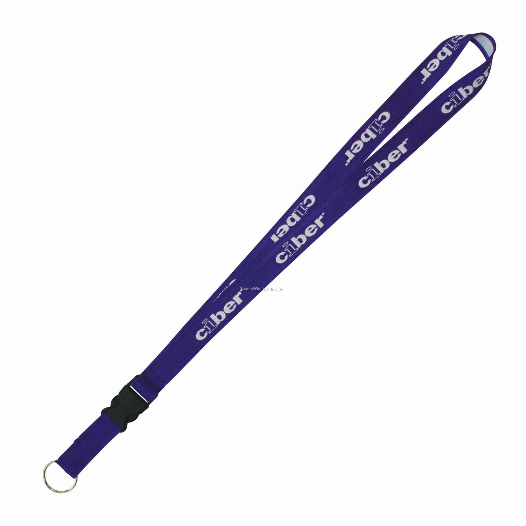 17-1/2"x1/2" Wov-in Line Detachable Lanyard - Premium Webbing