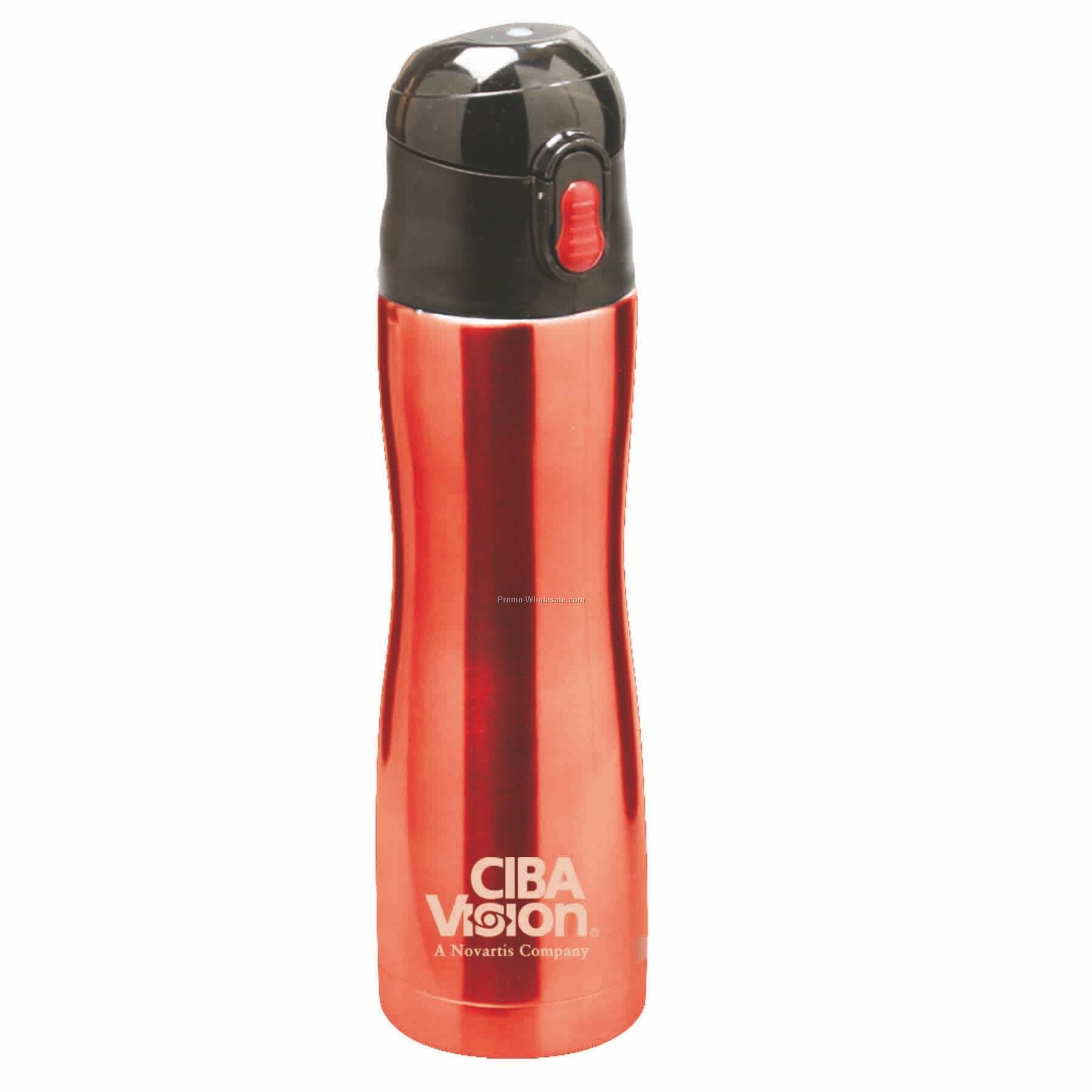 18 Oz. Stainless Steel Bottle Red (Print)