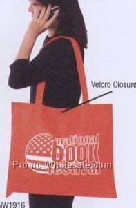 19"x16" Non Woven Poly Fabric Billboard Tote W/ Velcro Closure