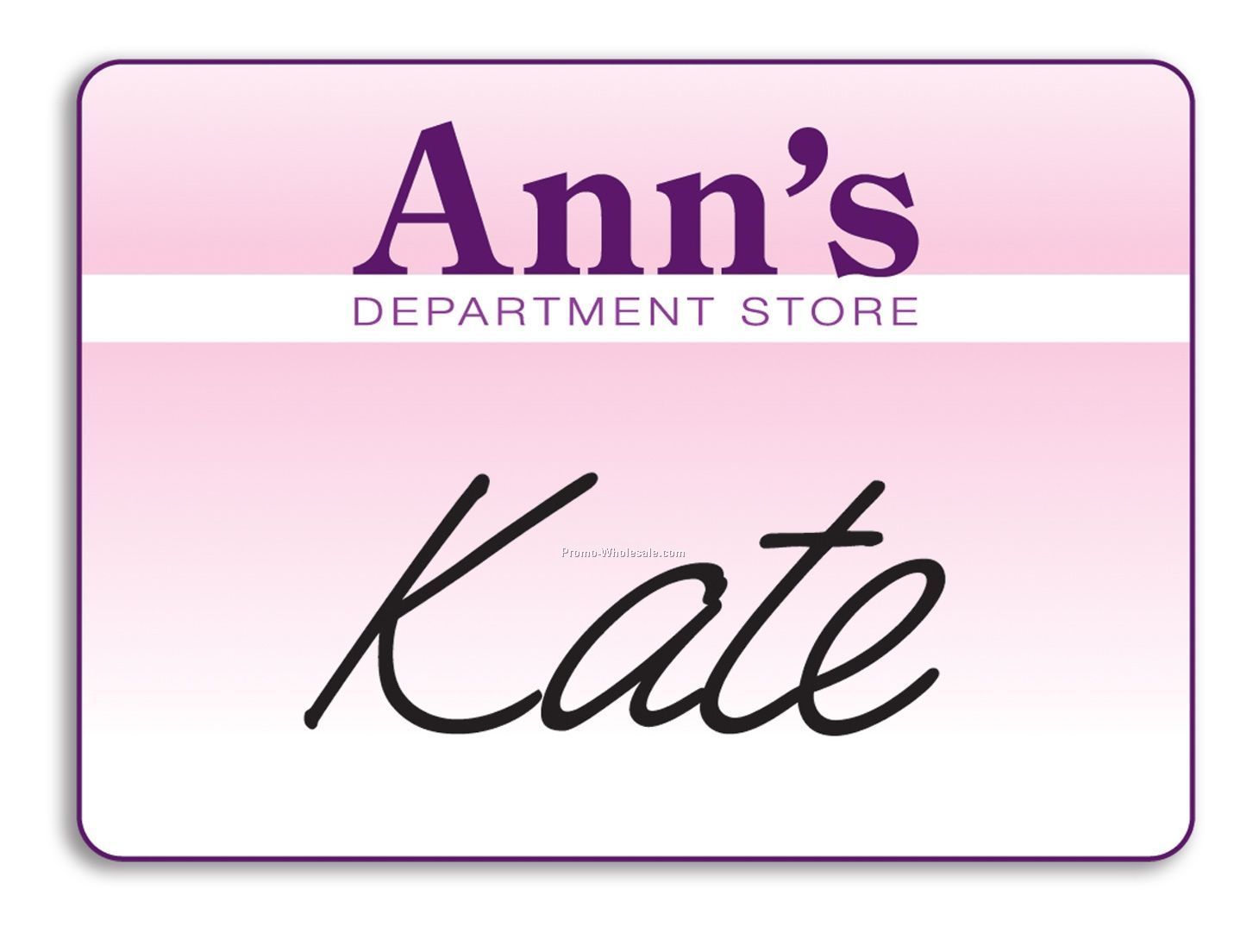 2-1/8"x3-3/8" Large Rectangular Name Badge