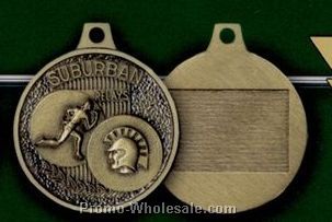2-3/4" Cast Double Faced Medal With Laserable Finish