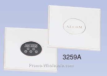 2-3/4"x2-1/2" Silver Color Ladies' Compact Mirror (Screened)