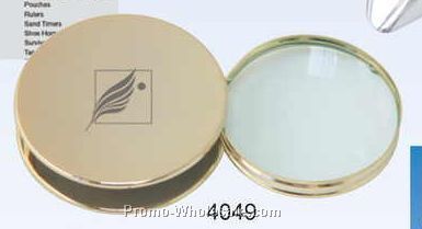 2-3/8" Gold Plated Brass Magnifier (Screened)