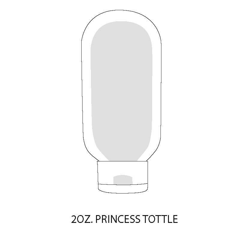 2 Oz. Princess Tottle With Anti-bacterial Hand Sanitizer
