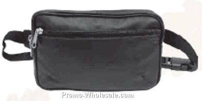 20cmx9-1/2cmx4-1/2cm Medium Brown Cowhide Full Leather Fanny Pack