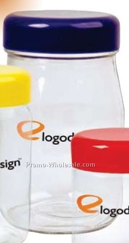 22 Oz. Large Canister With Color Plastic Lid