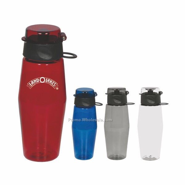 24 Oz. Polycarbonate Water Bottle With Flat Top Lid