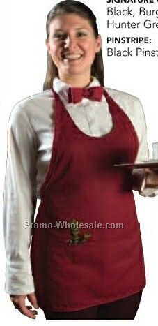 28"x28" Scoop Neck Apron (Black)