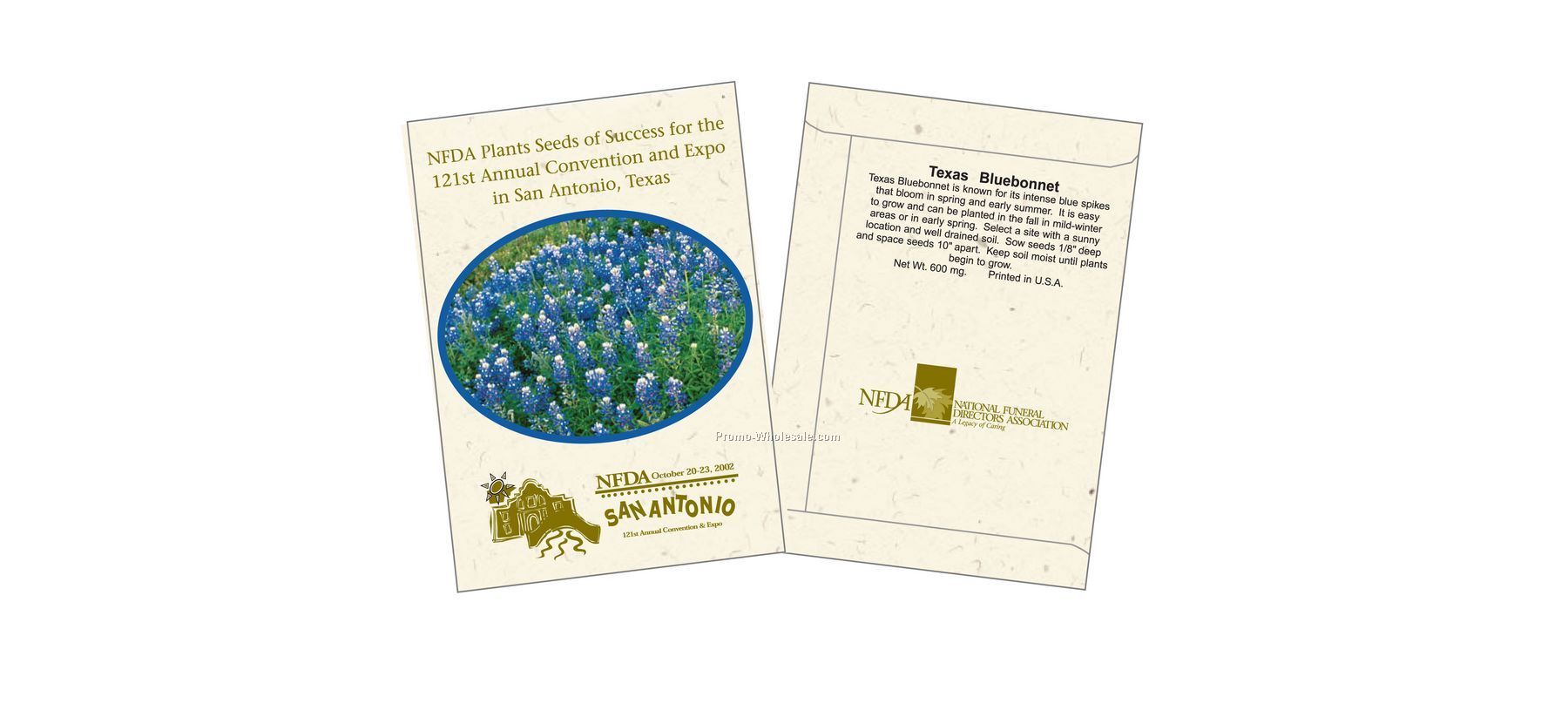 3-1/4"x4-1/2" Texas Bluebonnet Seed Packet (1 Color)