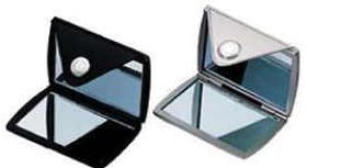 3-2/5"x2-2/5"x7/10" Spray Silver Envelope Plastic Double Side Mirror