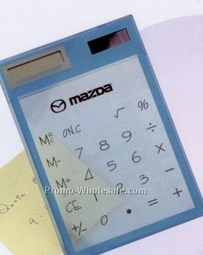 3-3/4"x5-1/4"x1/4" Transparent Calculator - Screen Printed