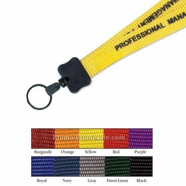 3/4" Upgrade - Custom Nylon Lanyard W/ Key Ring