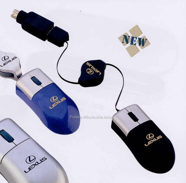 3"x1-3/8" Mini Optical Mouse With USB & Ps 2 Combo Port