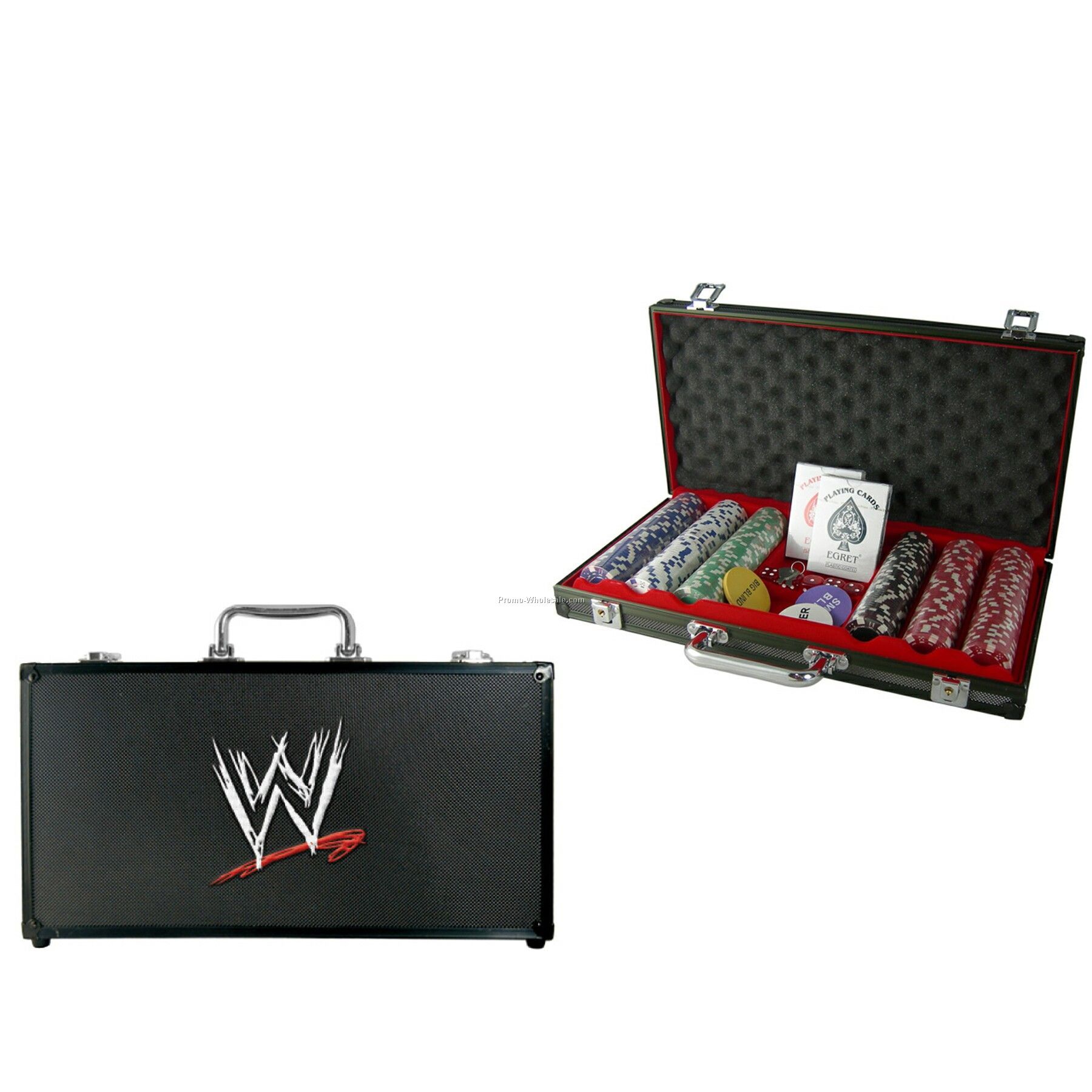 300 Piece Poker Chip Set With Black Case - Blank