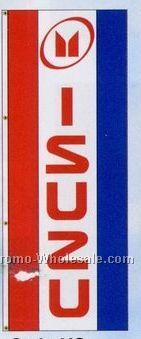 3'x8' Stock Dealer Logo Double Face Drape Flag - Isuzu
