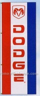 3'x8' Stock Single Face Dealer Rotator Logo Flags - Dodge
