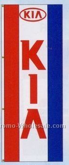 3'x8' Stock Single Face Dealer Rotator Logo Flags - Kia