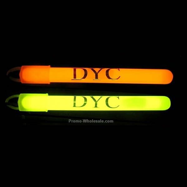 4" Glow Stick With Cap And Ribbon