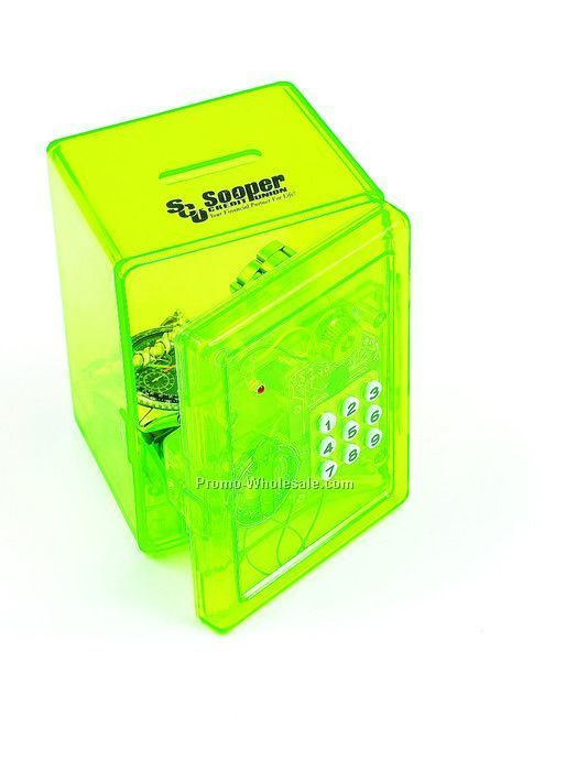 4-1/2"x3-1/4"x4-3/4" Green Electronic Safe Bank