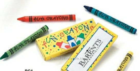 4 Pack Crayons With Imprinted Box
