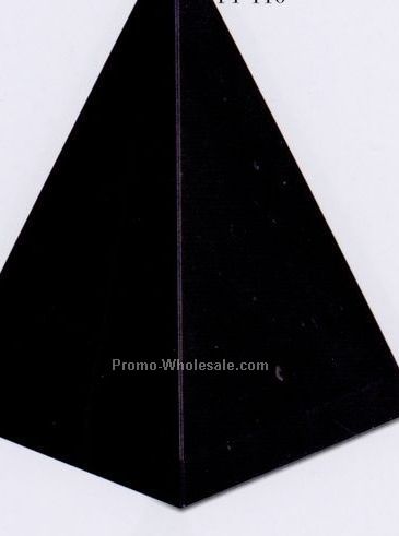 4"x6"x4" Pyramid Award - Jet Black (Large)