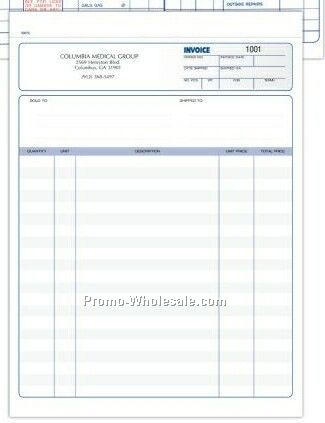 5-1/2"x8-1/2" 3 Part Sales Order Formatted Snap Set