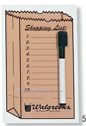 5-1/2"x8-1/2" Write On/ Wipe Off Memo Board