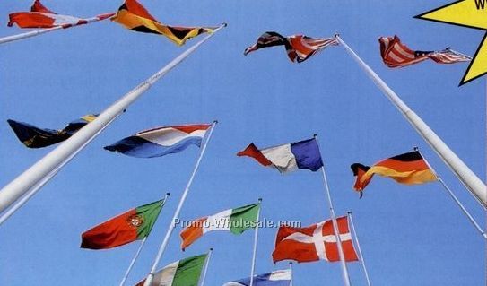 50' Architectural Series Outdoor External Halyard Flagpoles Satin