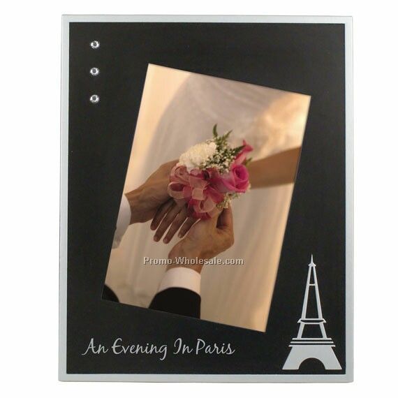 5x7 Black And Silver Eiffel Tower Photo Frame