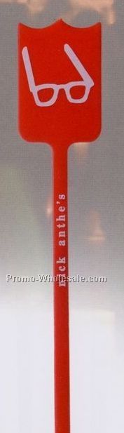 6" Shield Top Stirrer W/ Pointed Bottom (Colored)