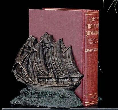 6-1/2" Bronzed Sailboat Bookend