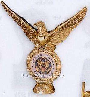 6-3/4" Plastic Casting W/ 2" Medallion Insert & Flying Eagle