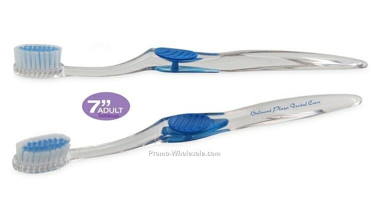 7" Adult Accent Manual Toothbrush - Blue