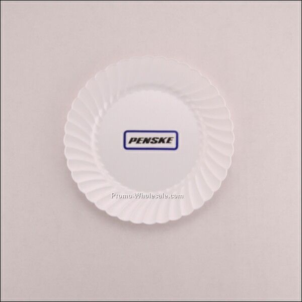 7-1/2" White Classic Ware Plastic Plate