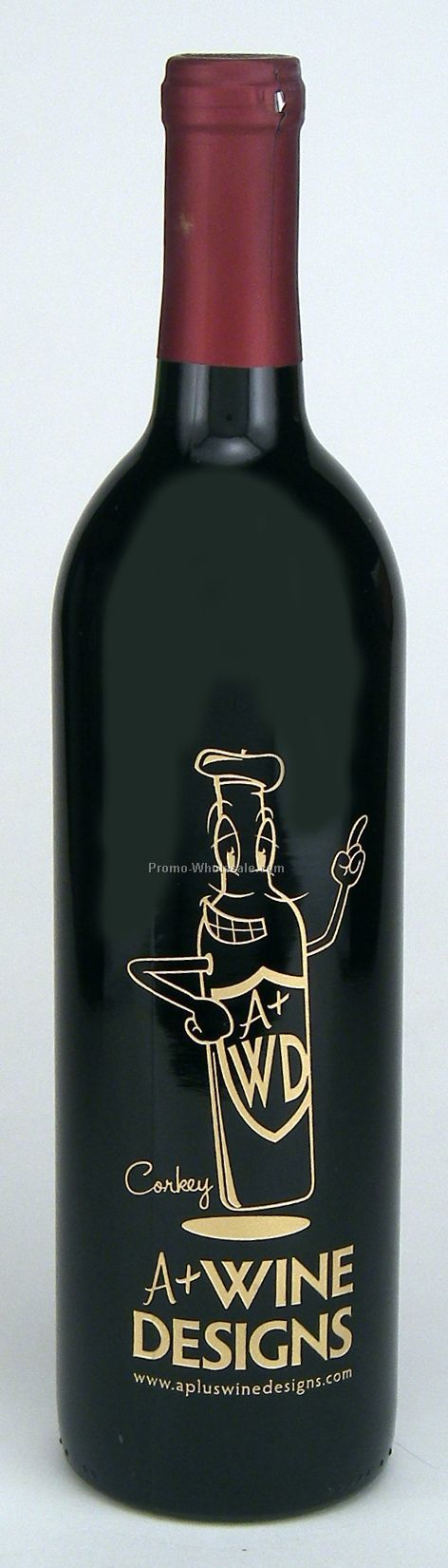 750 Ml Custom Etched Cabernet Sauvignon Woodbridge, Ca, 1 Color Fill