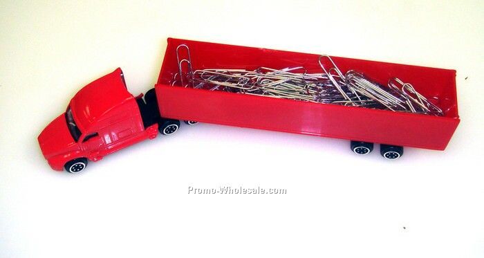 8" Die Cast Replica Traditional Transport Hauler (Red Hauler/Red Cab)