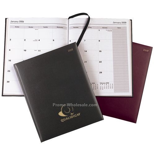 8-1/4"x10-1/4" Black Classic Desk Planner