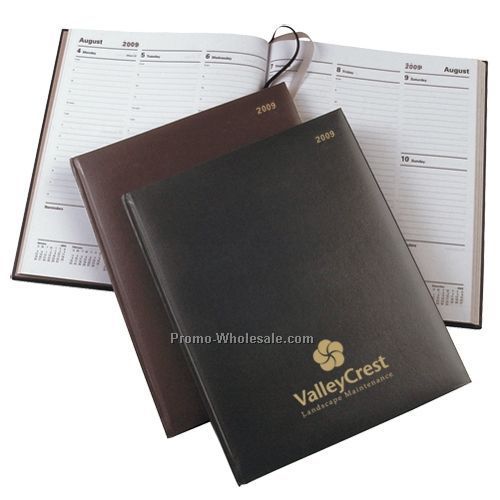 8-1/4"x10-1/4" Burgundy Classic Desk Planner