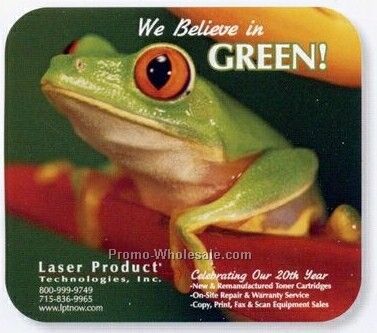 8"x9-1/2"x1/8" Full Color Recycled Soft Surface Mouse Pad