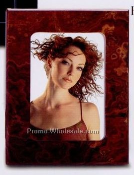 9-1/2"x5/8"x7-1/2" Picture Frame - Swirl Amber Onyx