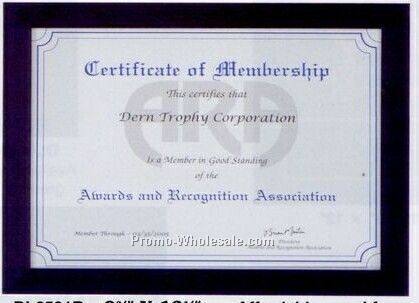 9-3/4" X 12-1/4" Certificate Plaque