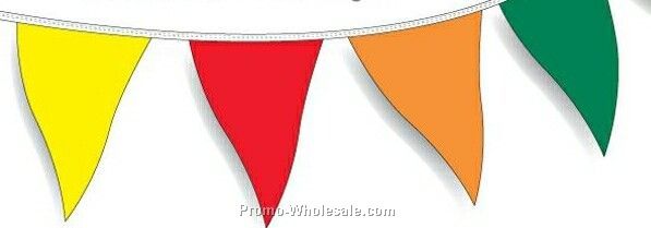 9"x12" Spectrum Mass 30' Pennants W/ 18 Per String - Multi-color