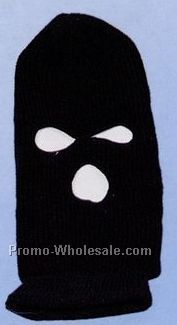 Acrylic Knit Solid Color Three Hole Face Mask (One Size Fit Most)