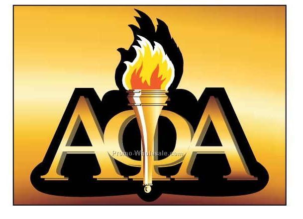 Alpha Phi Alpha Fraternity Mascot Badge W/ Metal Pin (2-1/2"x3-1/2")