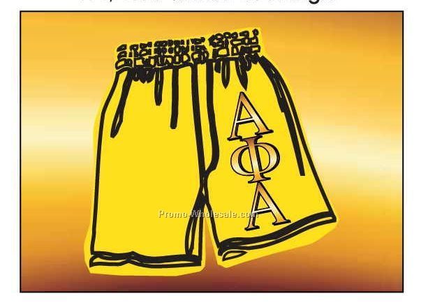 Alpha Phi Alpha Fraternity Shorts Badge W/ Metal Pin (2-1/2"x3-1/2")